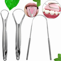 👅Raspador de Lengua en Kit x5 de higiene oral en Acero + Envío Gratis