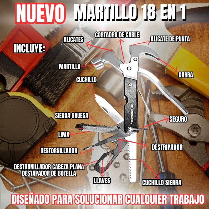 🤩NUEVO martillo 18 en 1🛠️  + ENVÍO GRATIS🔩