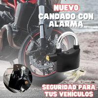 🚨Candado de seguridad con ALARMA integrada + Envío Gratis