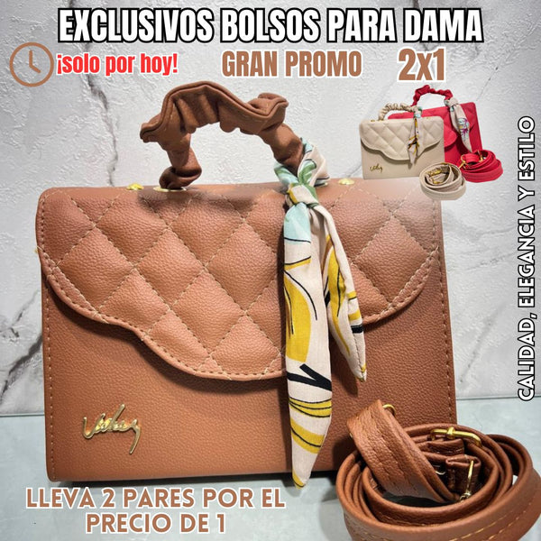 ASOMBROSO DESCUENTO 👜 Bolso para dama 2x1 🤩 + ENVÍO GRATIS