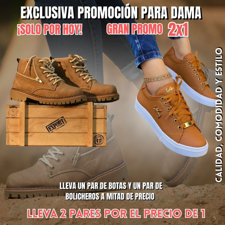 ¡SOLO POR HOY! GRAN PROMO 2x1💕Botas Y BOLICHEROS para Dama🥾🥿