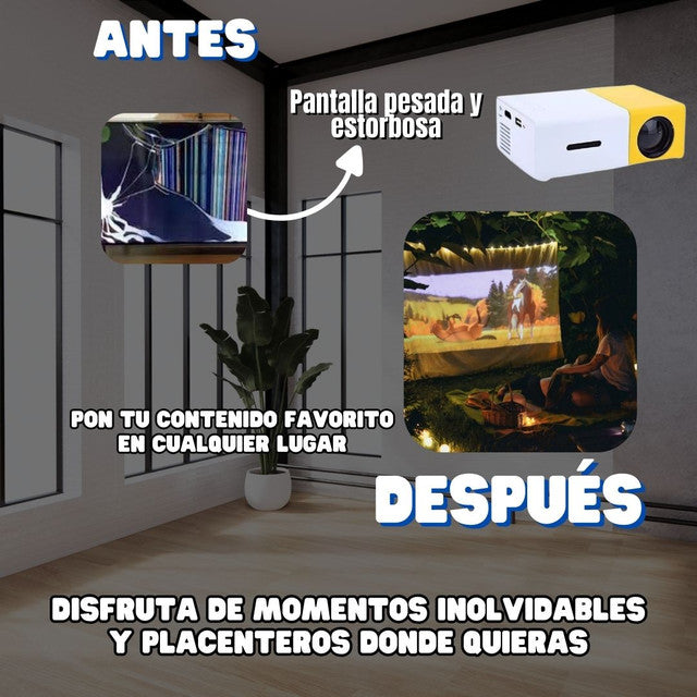 🍿Nuevo mini proyector portátil HD + Envío Gratis