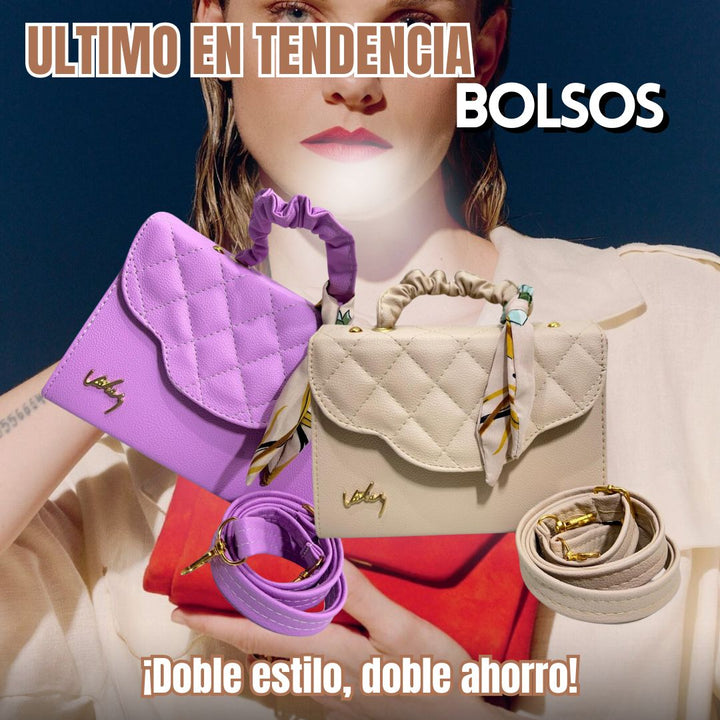 ASOMBROSO DESCUENTO 👜 Bolso para dama 2x1 🤩 + ENVÍO GRATIS