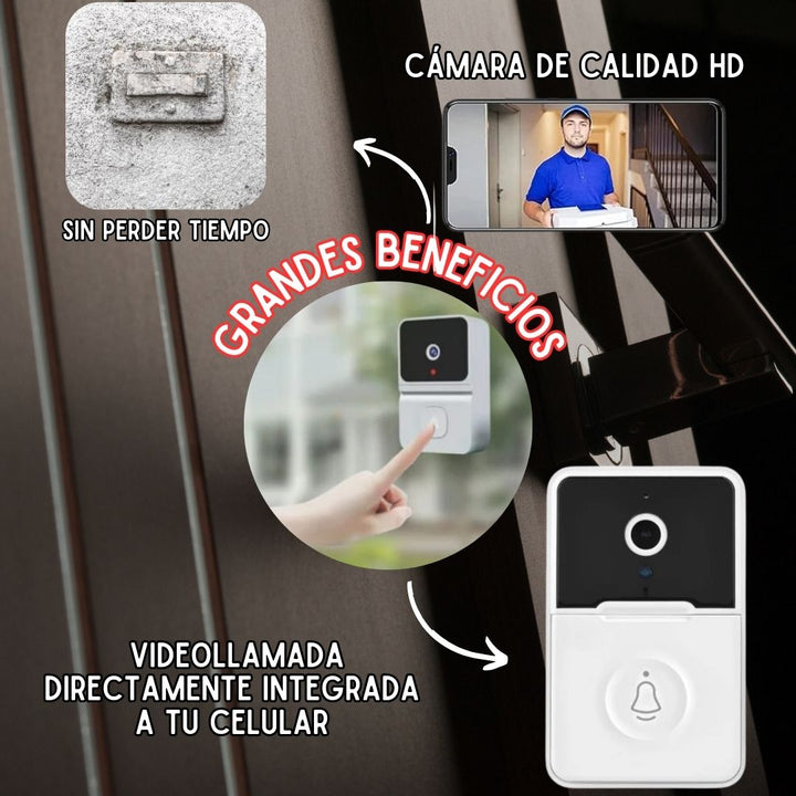 🚨Timbre con cámara HD INTELIGENTE + Envío Gratis