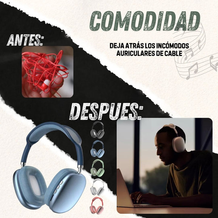 🎵Nuevos auriculares diadema INALÁMBRICOS EN PROMOCIÓN + Envío Gratis