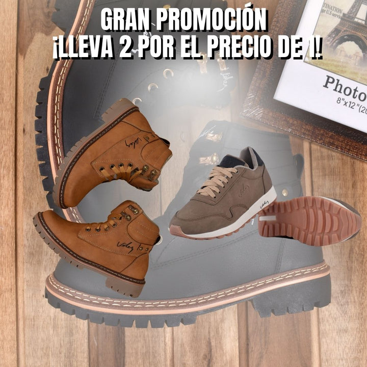 ¡SOLO POR HOY! PROMO 2X1😄, LLEVA UN PAR DE BOTAS🥾 Y UN PAR DE ZAPATOS👞 A MITAD DE PRECIO + ENVÍO GRATIS