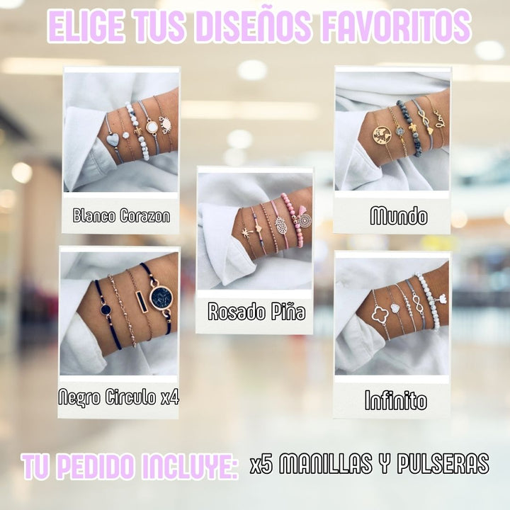 Hermosas pulseras x5 en COMBO 🥰 + envío gratis