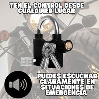 🚨Candado de seguridad con ALARMA integrada + Envío Gratis