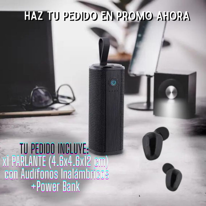 🤩En promo: Parlante 3 en 1 con audífonos inalámbricos + Envío Gratis