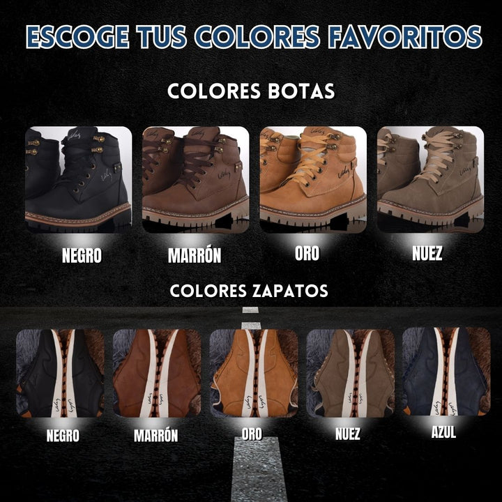 ¡SOLO POR HOY! PROMO 2X1😄, LLEVA UN PAR DE BOTAS🥾 Y UN PAR DE ZAPATOS👞 A MITAD DE PRECIO + ENVÍO GRATIS